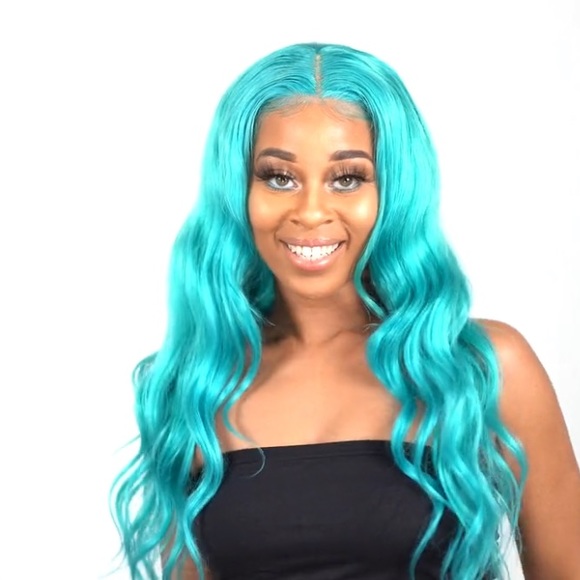 New Teal Temptress Front Lace Wig 22”